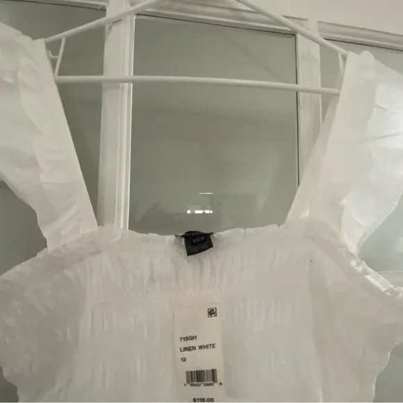 French Connection White Smocked Sundress - Picture 3 of 6